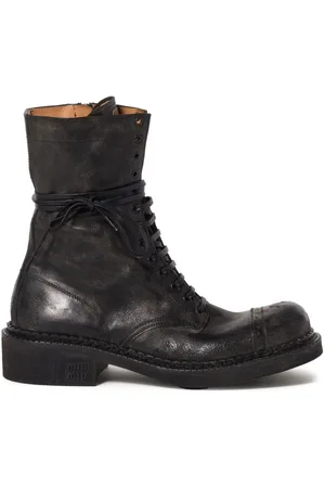 Miu Miu Lace-up leather boots