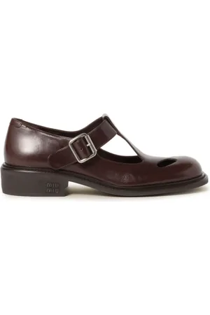Miu Miu 30mm leather T-bar shoes