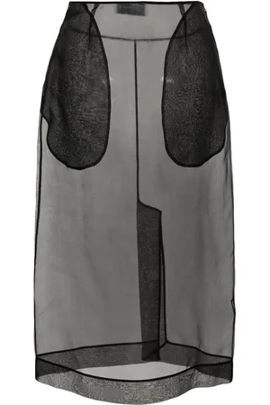 Simone Rocha Sheer pencil midi skirt