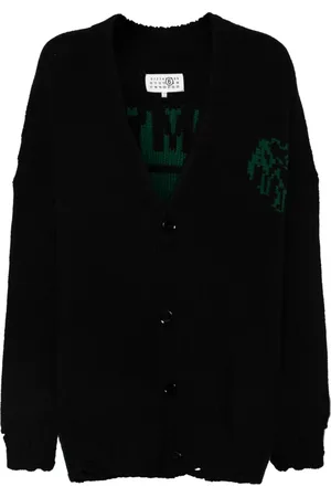 Maison Margiela Single stitch-logo cardigan