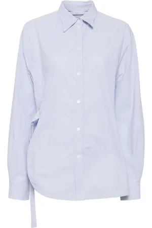 pushBUTTON Striped oversized shirt