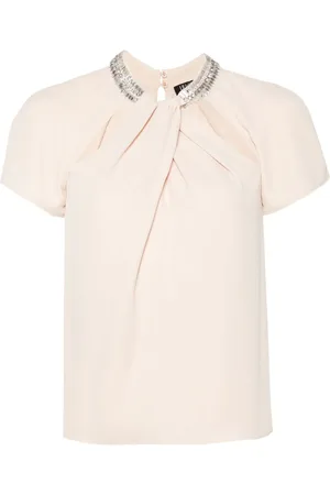 Liu Jo Rhinestoned georgette top