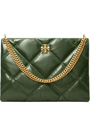 Tory Burch Kira diamond-quilted contrast-stiching shoulder bag