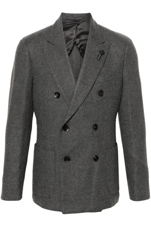 LARDINI Logo-clip blazer