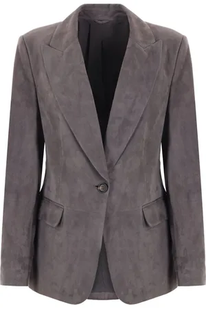 Brunello Cucinelli Single-breasted suede blazer