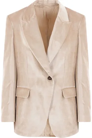 Brunello Cucinelli Single-breasted velvet blazer