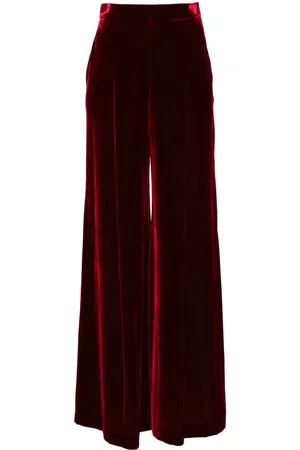 Giambattista Valli High-rise wide-leg velvet trousers