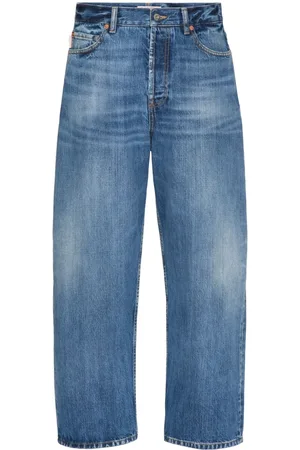 VALENTINO GARAVANI Logo-patch loose-fit jeans