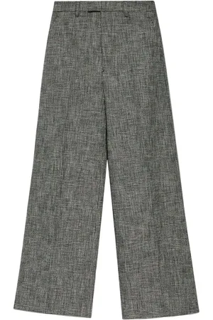 Vetements Checked wide-leg trousers