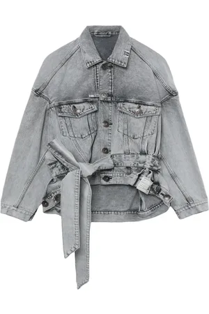Maison Mihara Yasuhiro Cache-Coeur belted denim jacket