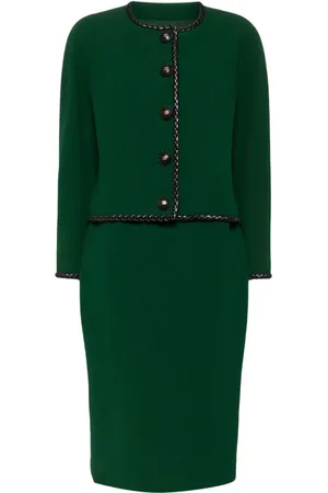 CHANEL 1990s wool skirt suit