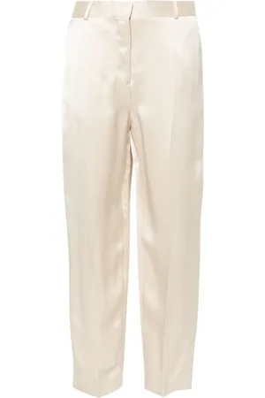 Totême Low-rise satin trousers
