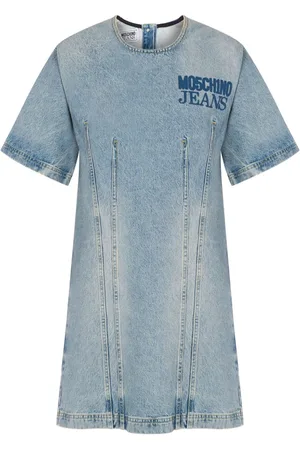 Moschino Logo print denim dress