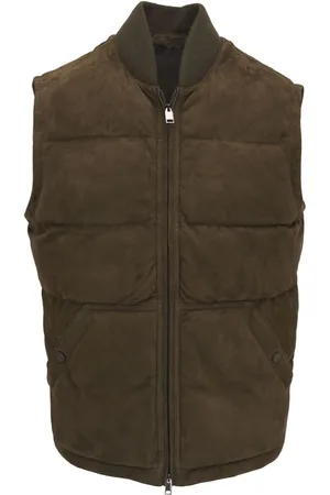 BRIONI Padded suede gilet