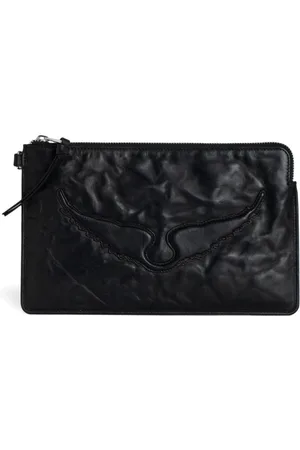 Zadig & Voltaire Angel Wings leather clutch bag