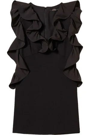 Twin-Set Ruffled V-neck minidress