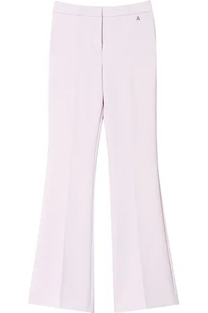 Twin-Set Flared cady-texture trousers