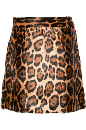 BLUMARINE Leopard-print mini skirt