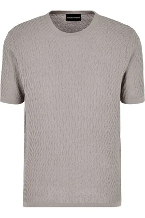 Emporio Armani ASV embossed-pattern Lyocell-blend jumper