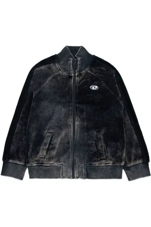 Diesel Logo-patch cotton-blend cardigan