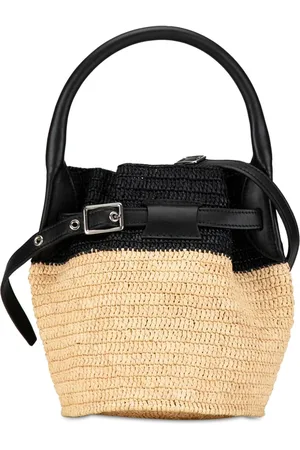 Céline 2019 Woven Raffia Nano bucket bag