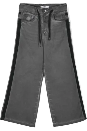Msgm Rhinestone-logo jeans