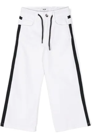 Msgm Rhinestone-logo jeans