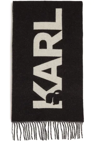 Karl Lagerfeld Essential oversized-logo scarf