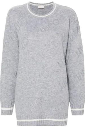 Liu Jo Rhinestone-logo sweater