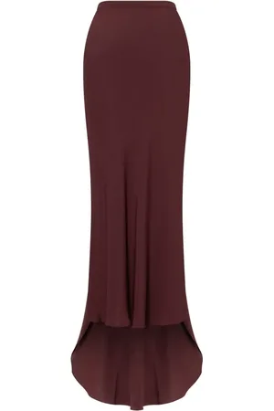 Serafini High-waist crepe fluted skirt