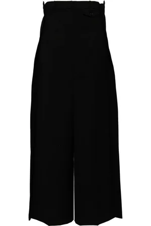 pushBUTTON Side Folded wide trousers