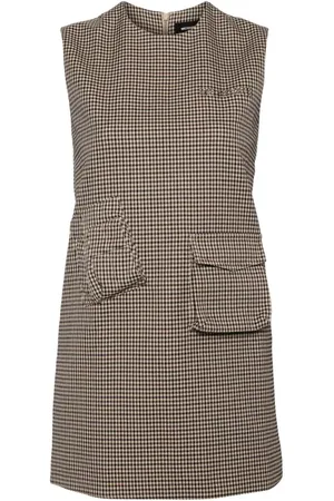 We11 Done Checked mini dress