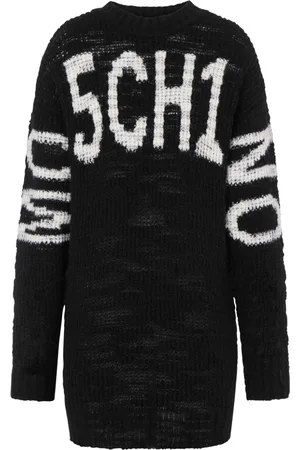 Moschino Logo lettering knitted dress