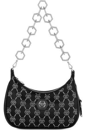Philipp Plein Monogram-pattern satin shoulder bag