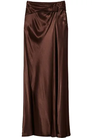Twin-Set Draped satin skirt