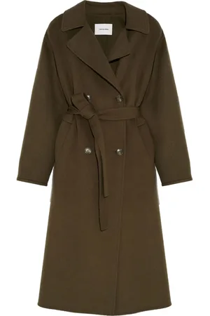 YVES SALOMON Belted-waist coat