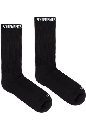 Vetements Logo-knit ribbed socks