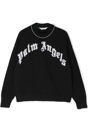 Palm Angels Curved-logo crew-neck sweater