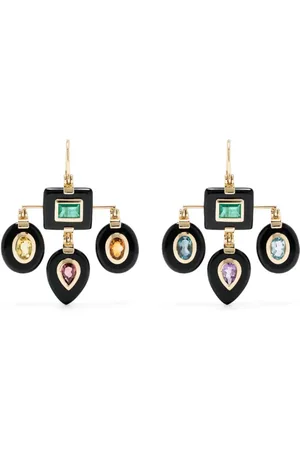 Sauer 18kt yellow Seven Chakras earrings