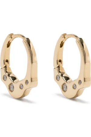 Sauer 18kt yellow Reishi diamond earrings