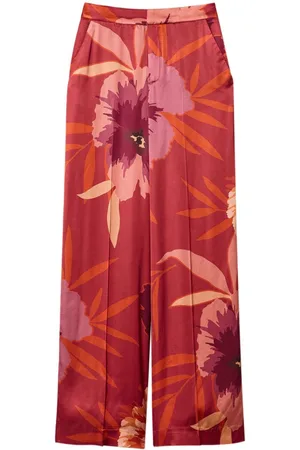 Twin-Set Floral-print wide-leg trousers