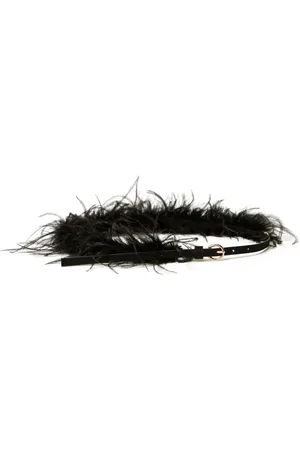 Twin-Set Feather-embellished belt
