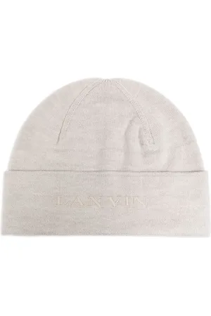 Lanvin Logo-embroidered wool beanie