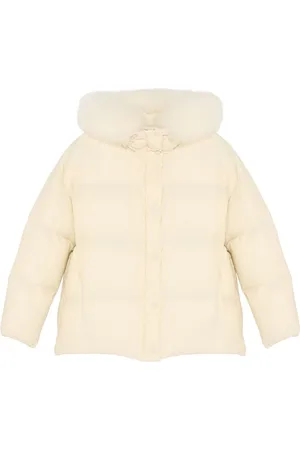 YVES SALOMON Lambswool-trimmed hooded jacket