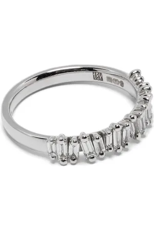 Suzanne Kalan 18kt white gold diamonds stacking ring
