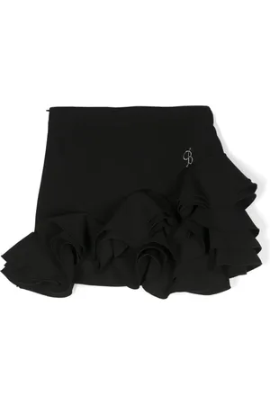 MISS BLUMARINE Logo-plaque skirt