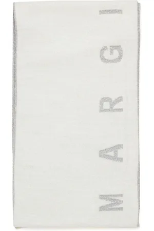 Maison Margiela Intarsia-knit logo scarf