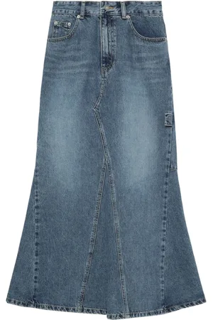 SJYP Flared denim maxi skirt