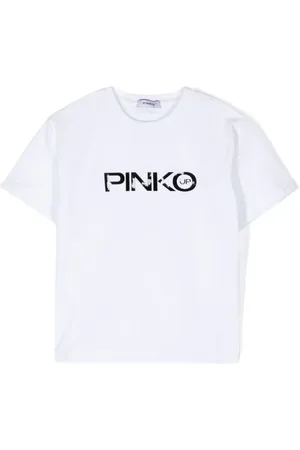 Pinko Flocked-logo T-shirt
