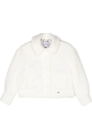Pinko Logo-plaque faux-fur jacket